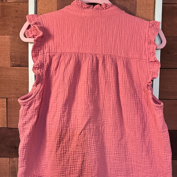 J. Crew Pink Textured Sleeveless Blouse - Picture 5 of 5